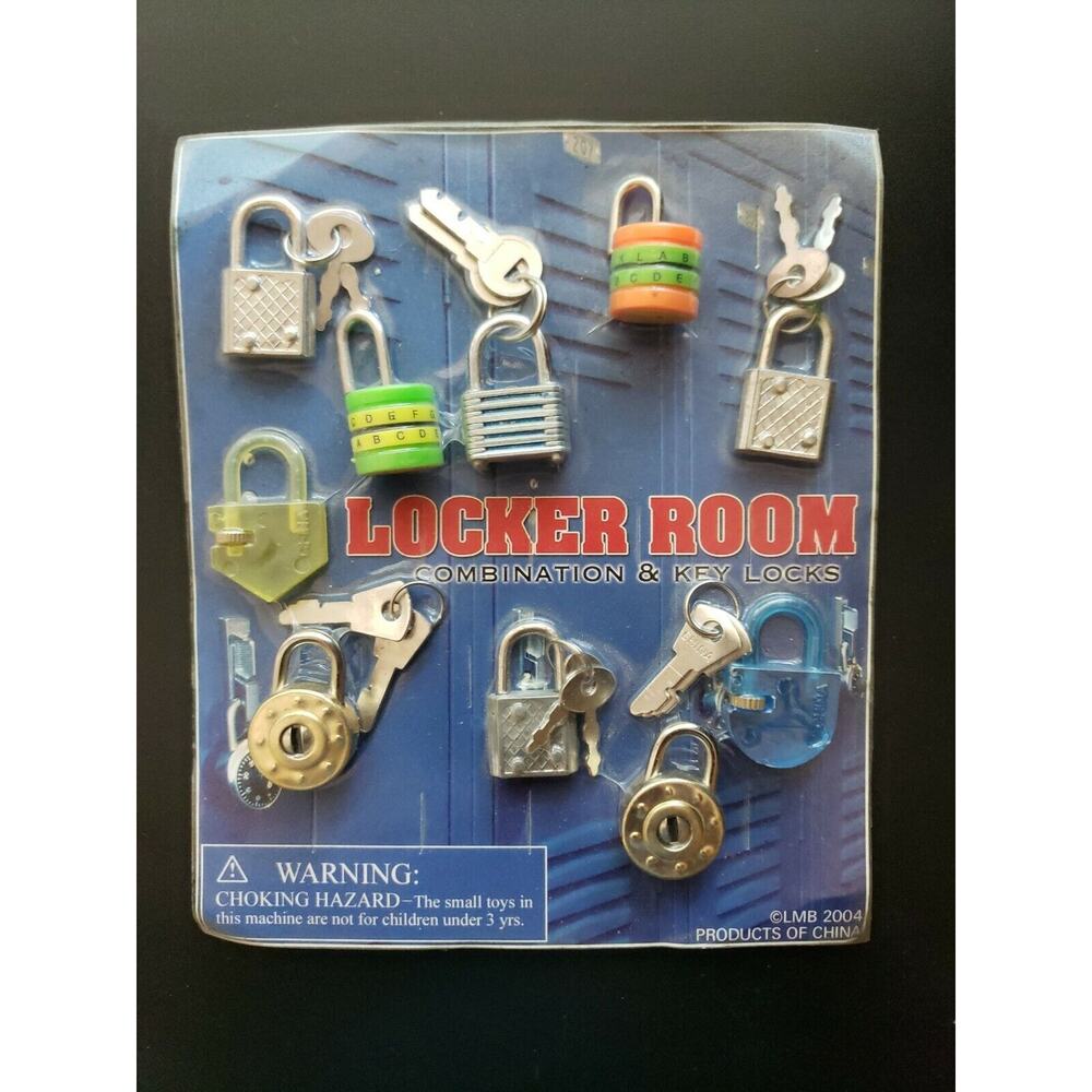 Vintage Locker Room Gumball Vending Machine Charms Header Display Card #388